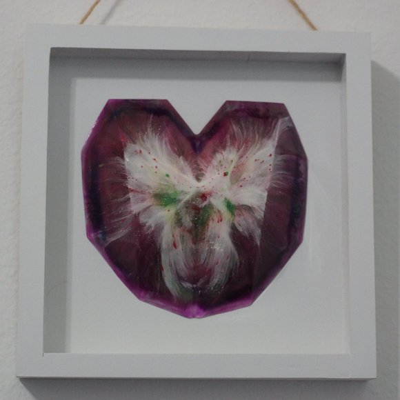 NWOT Faceted 3D Heart, Geometric Heart, Wall Art
